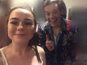 Harry with a fan recently