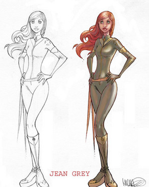  Jean Grey Before and After سے طرف کی MicahJGunnell