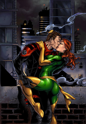 Jean Grey and Hound by Candra