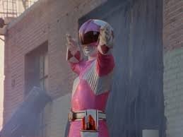  Katherine Morphed As The detik MM berwarna merah muda, merah muda Ranger