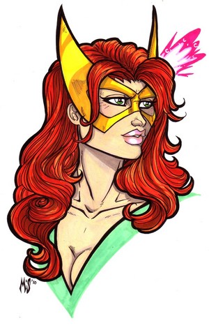 Marvel Girl Bust by CrimsonArtz