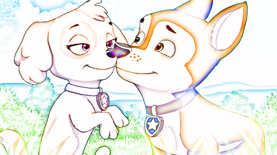 Fan Art of Skye and Chase - Fanarts for fans of PAW Patrol. 