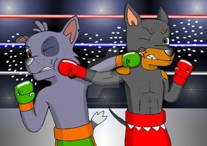 rocky and brutus clash  unbruised ver   by artblacksmith 