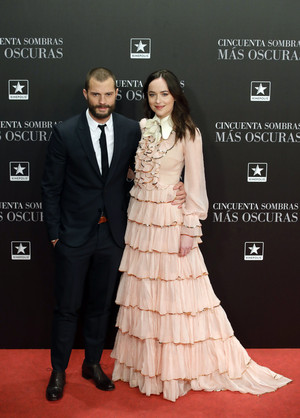 Dakota and Jamie at Madrid premiere of Fifty Shades Darker