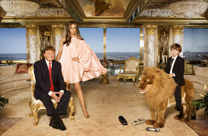 Donald, Melania, and Baron Trump