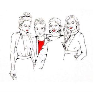 Haylee Pergola via Instagram. Illustration of Kendall J, Justin B, Haylee P, Gigi H