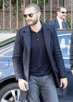  Jamie arriving in Madrid for Fifty Shades Darker premiere