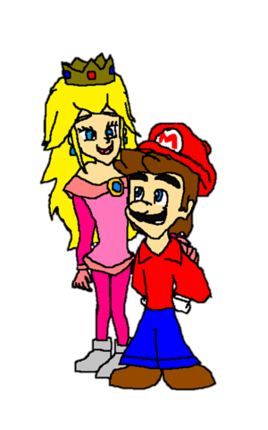 Mario and Peach are Together Renders