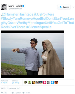 Mark Hamill Teases J.J. Abrams With Star Wars Photo Hashtags
