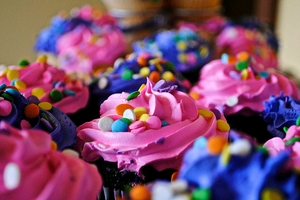  粉, 粉色 纸杯蛋糕