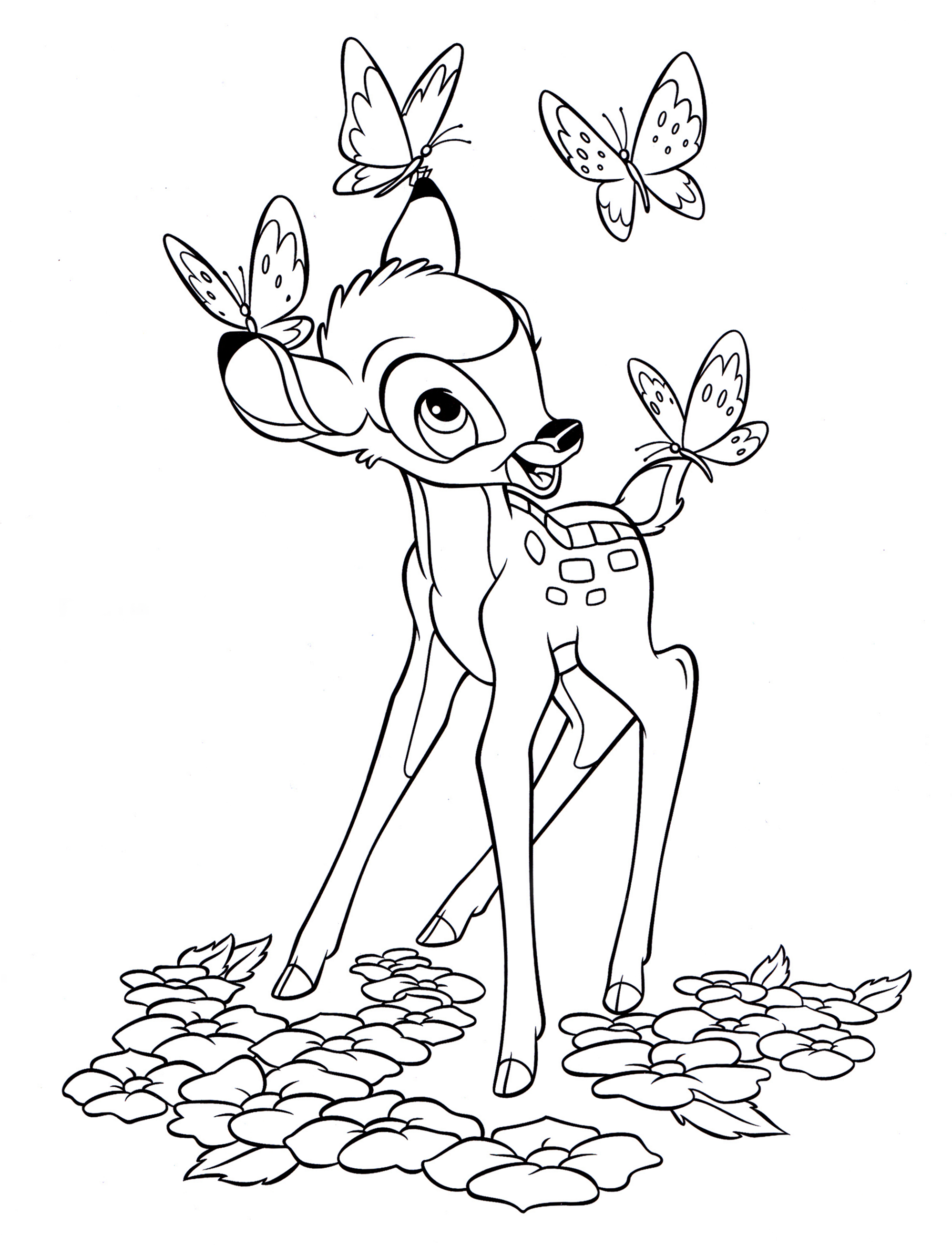 walt disney coloring pages  bambi  walt disney