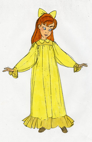 Young Anastasia character designs for Anastasia
