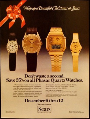  1981 Promo Ad For Phasar Wristwatches