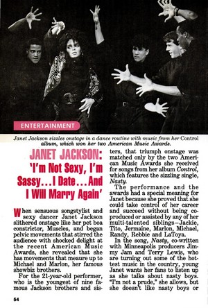 1987 Article Pertaining To Janet Jackson 