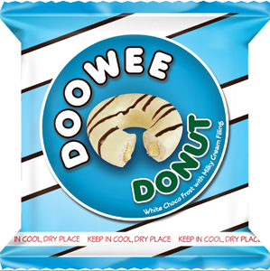 DOOWEE DONUT White Choco Frost with Milky Cream Filling