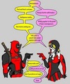 Harley Quinn and Deadpool....the similarities though... - random photo