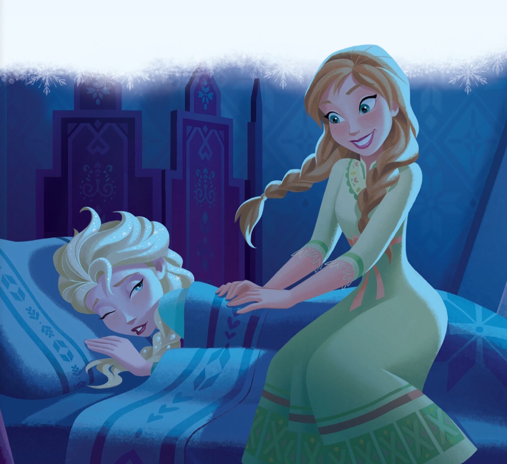Frozen Photo: Anna waking up Elsa.