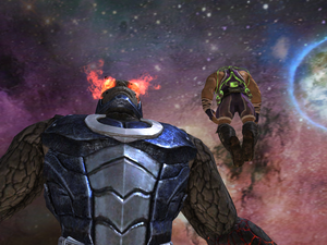  Darkseid vs. Bane at Injustice: Gods Among Us