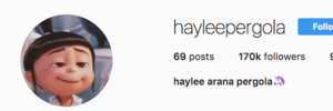  Haylee Pergola reached 170,000 followers on Instagram.