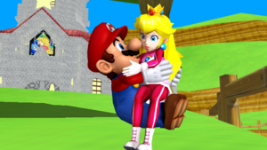  Mario and Princess आड़ू, पीच Honeymoon Love.