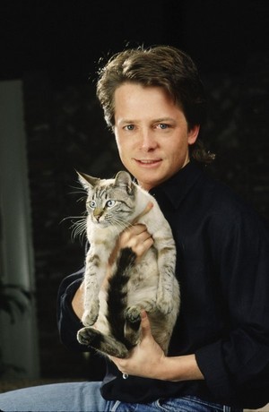 Michael J.  Fox And His Cat