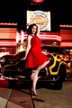 5 & Diner Pinup carhop and hot rod - pin-up-girls photo