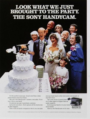 A poster for the Sony Handycam