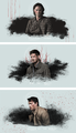 Castiel, Dean and Sam - supernatural fan art