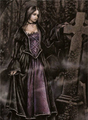  Girl at the cemetery