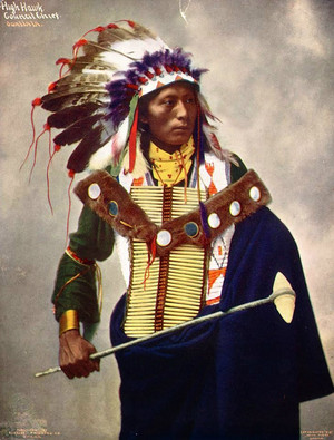  High Hawk, Council Chief (Oglala Lakota) 1899 照片 由 Heyn 照片