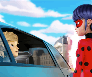  Ladybug and Adrien Stare