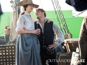  Sam and Cait - Outlander बी टी एस (June, 2017)