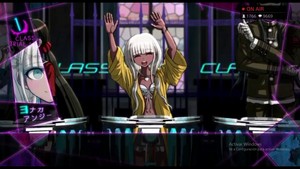 Angie raises her hands in the air 'cause someone's been murdered and she doesn't care    
