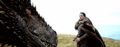 Jon Snow and dragon - game-of-thrones fan art