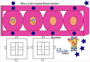 Miss La Sen 4 petal flower lantern