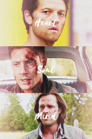 Sam, Dean and Castiel