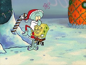  Squidward and Spongebob Krismas