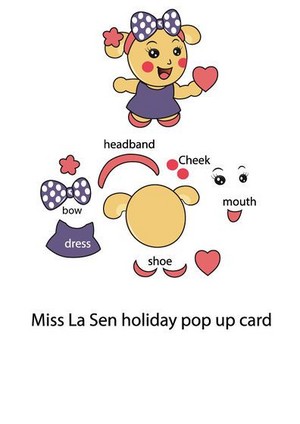  make a miss la sen holiday pop up card