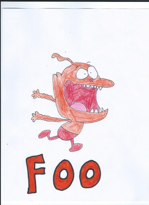  My drawing of Foo from Harvey Beaks