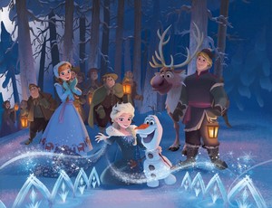  Olafs Frozen - Uma Aventura Congelante Adventure - Storybook Illustration