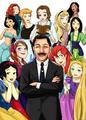 Walt Disney And His Princeesses - disney fan art