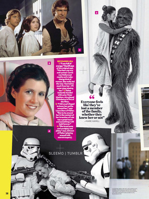  Carrie Fisher in estrela Wars past and present