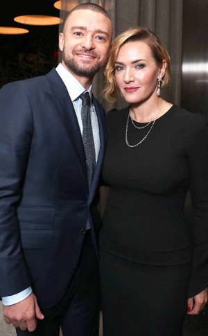  Kate with her Wonder Wheel co-star Justin Timberlake at the NY premiere