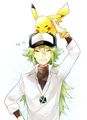 N with a Pikachu - n-pokemon fan art