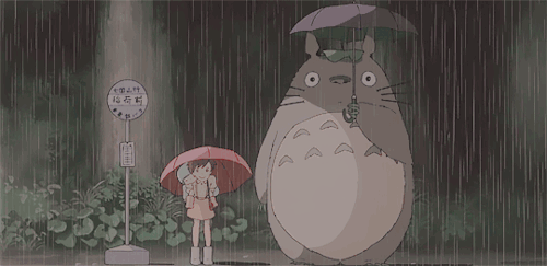 Satsuki, Mei and Totoro.