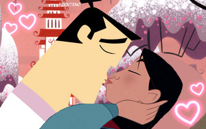  The kiss of true upendo (Samurai Jack and Mulan)