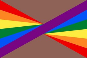  A Twisted pelangi, rainbow Flag