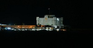  गढ़, महल AT NIGHT ALEXANDRIA EGYPT