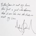 Handwritten Lyrics To Billie Jean  - michael-jackson photo
