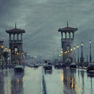  THIS ALEXANDRIA IN THE RAIN IN EGYPT